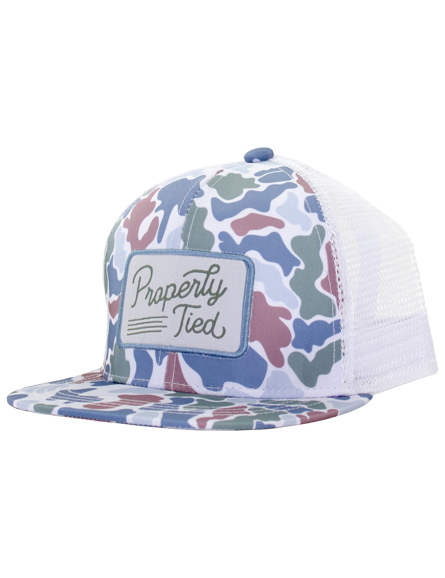 Properly Tied Youth Sportsman Trucker Hat - Blue Terra Camo by Properly Tied