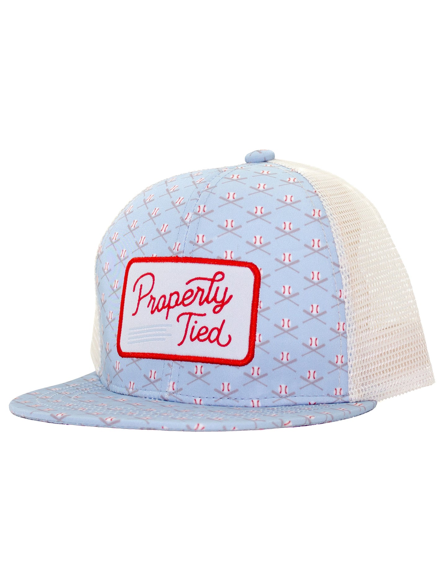 Properly Tied Youth Sportsman Trucker Hat - Blue Baseball Shield by Properly Tied