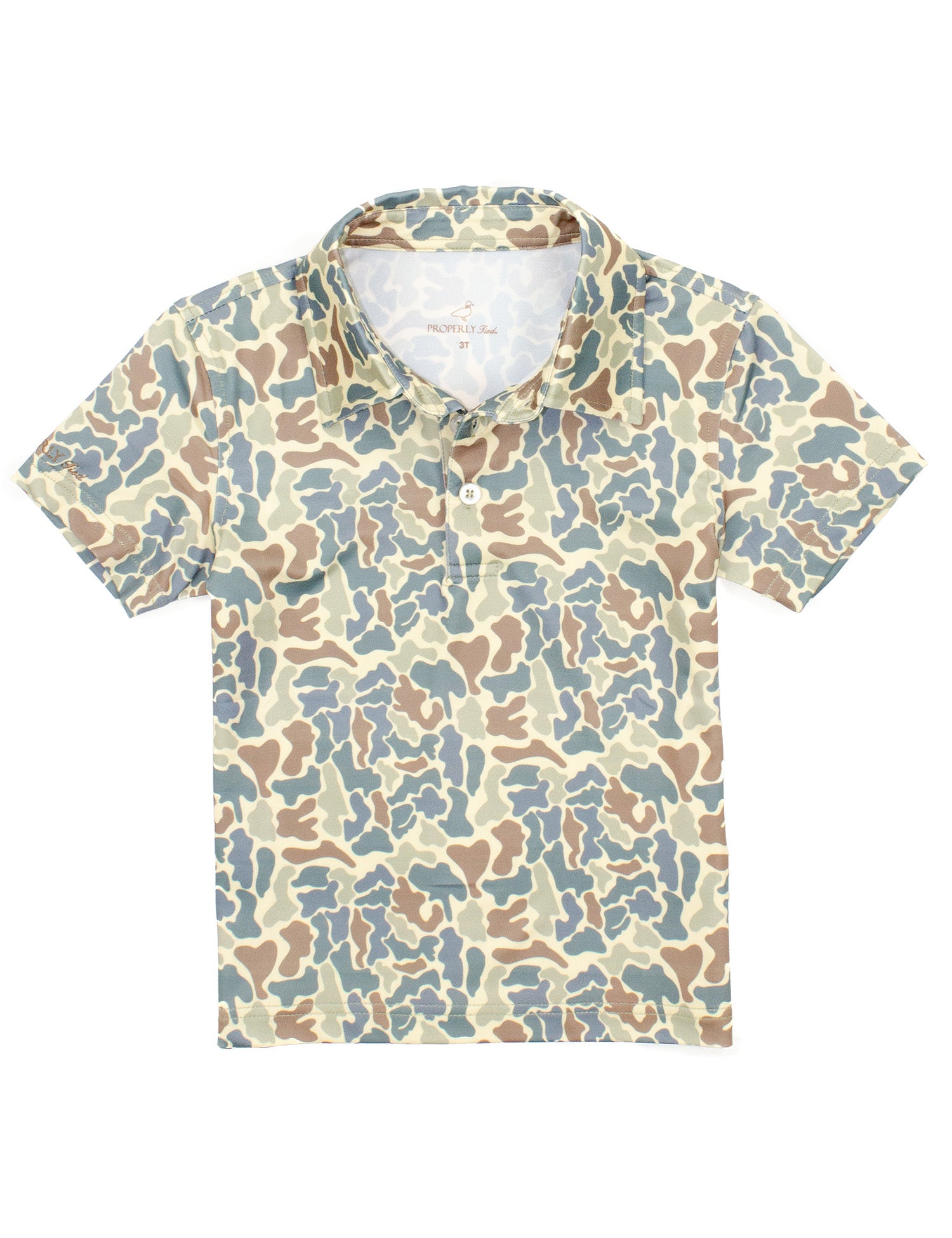 Properly Tied Boys Tee Shirt - Migration on Marine Mist