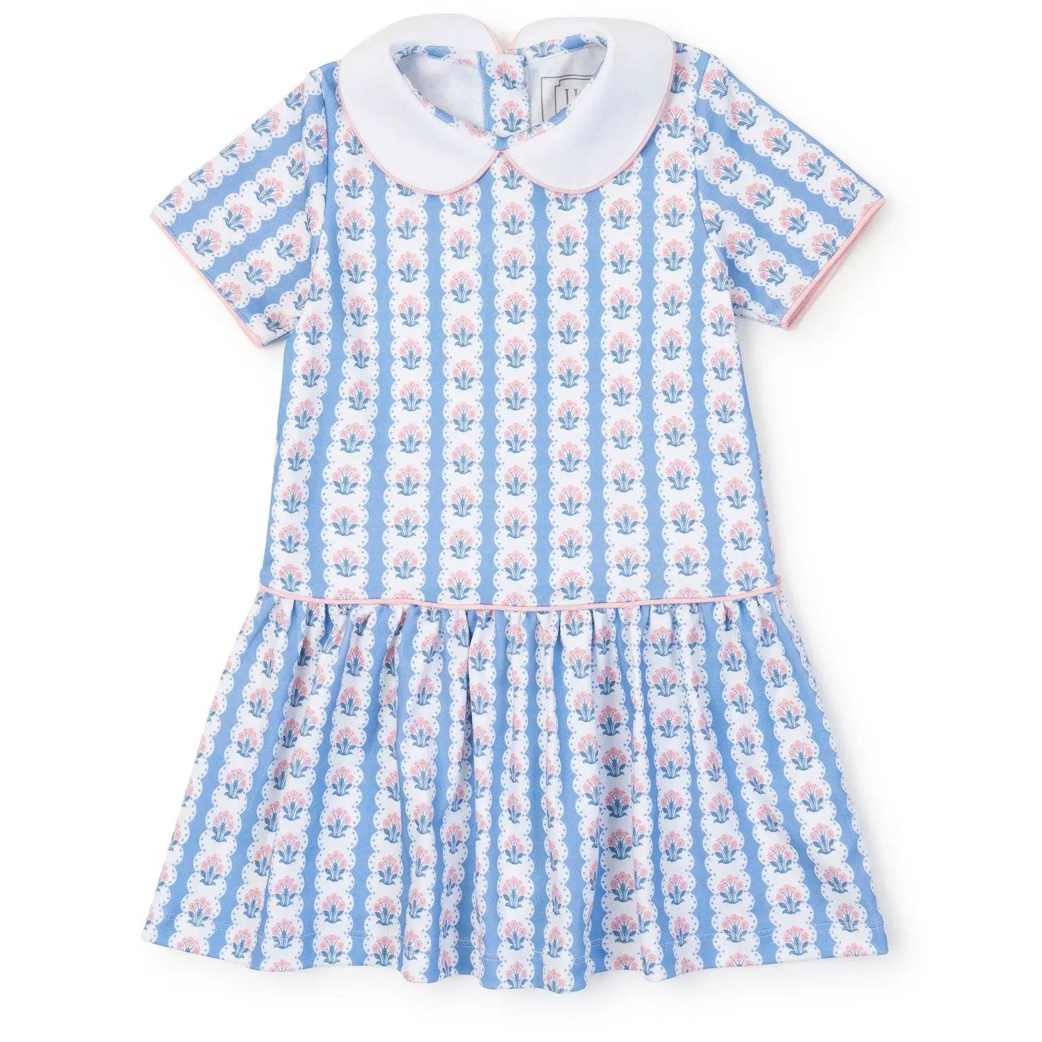 lila hayes blue dress Libby Girls' Short sleeve pima cotton Chain Mail Dress - Color:Light Red september