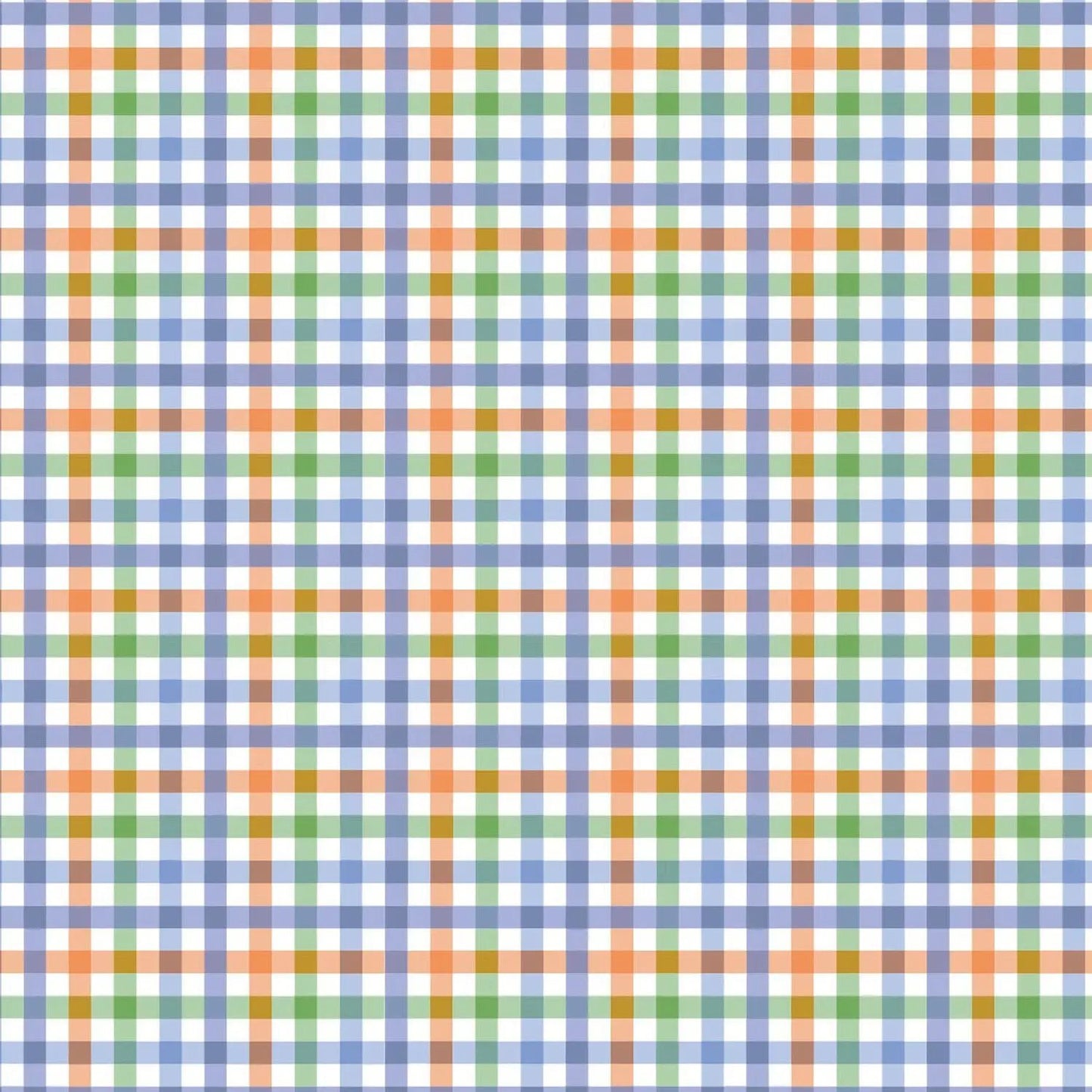 Lila & Hayes Baby Boys Palmer Bubble - Blue & Orange Harvest Gingham