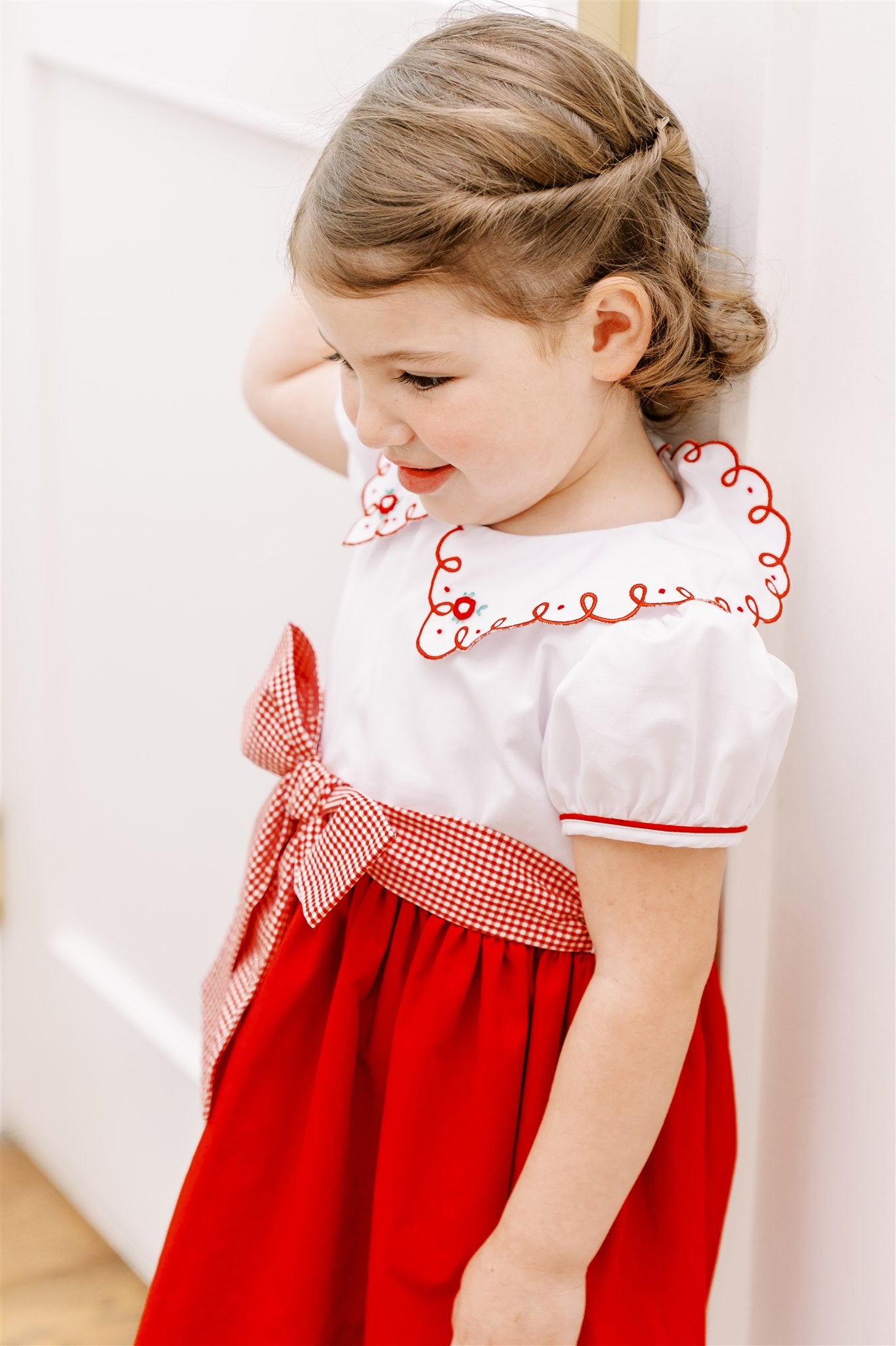 Proper Peony Girls Red Luciana Loop Christmas Dress
