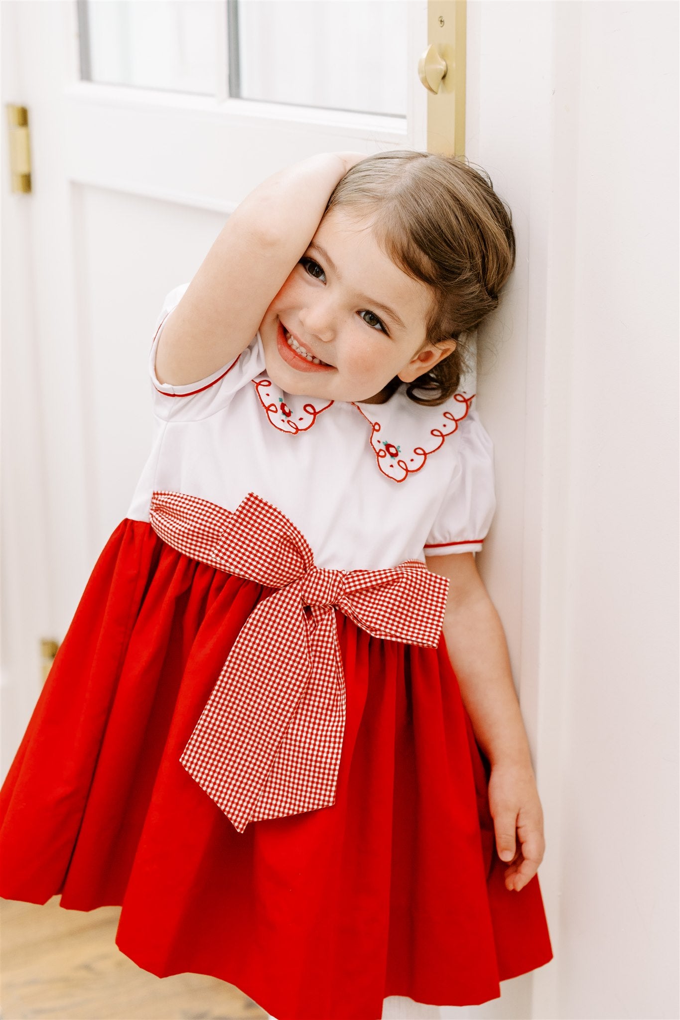 Proper Peony Girls Red Luciana Loop Christmas Dress