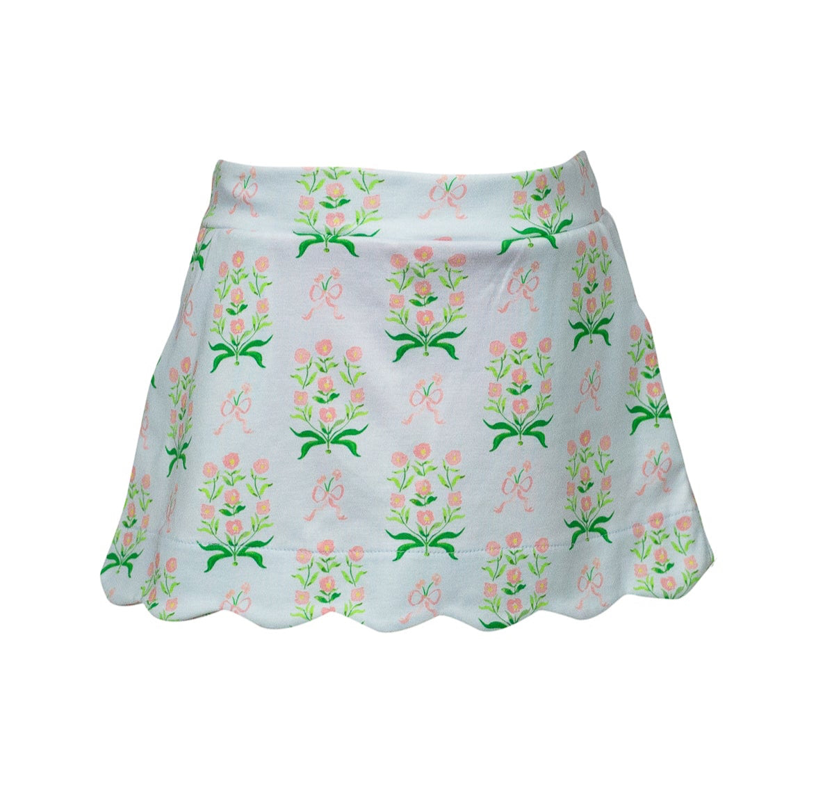 Pre-Order: Proper Peony Pima Girls Margot Floral Scallop Skort