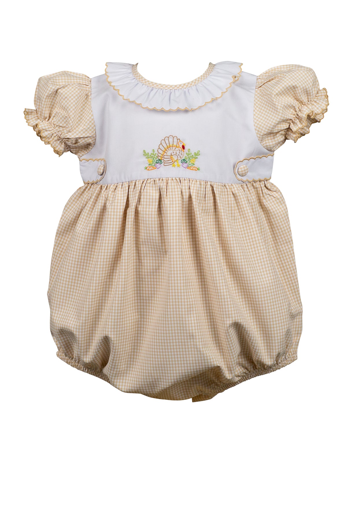 Proper Peony Baby Girls Mayflower Thanksgiving Turkey Bubble