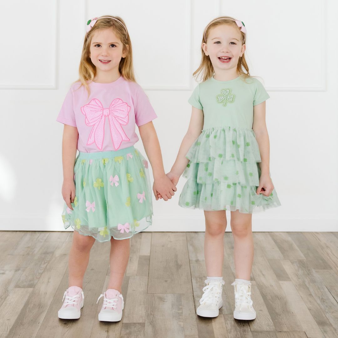 Sweet Wink Girls Green Sweet Shamrock Sequin St. Pat's Day Tutu Skirt by Sweet Wink