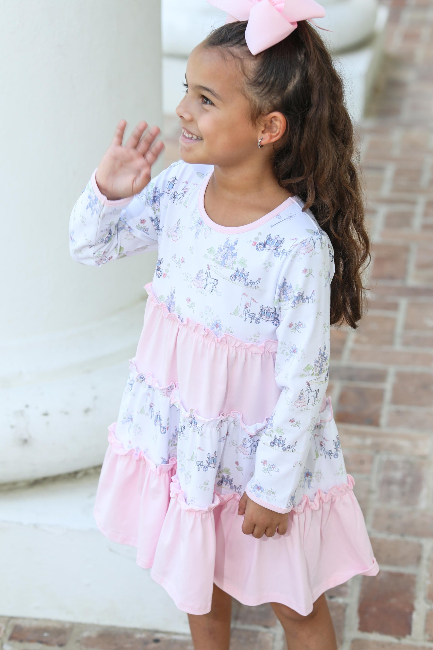 Trotter Street Kids Girls Pink Once Upon a Time Princess Twirl Dress