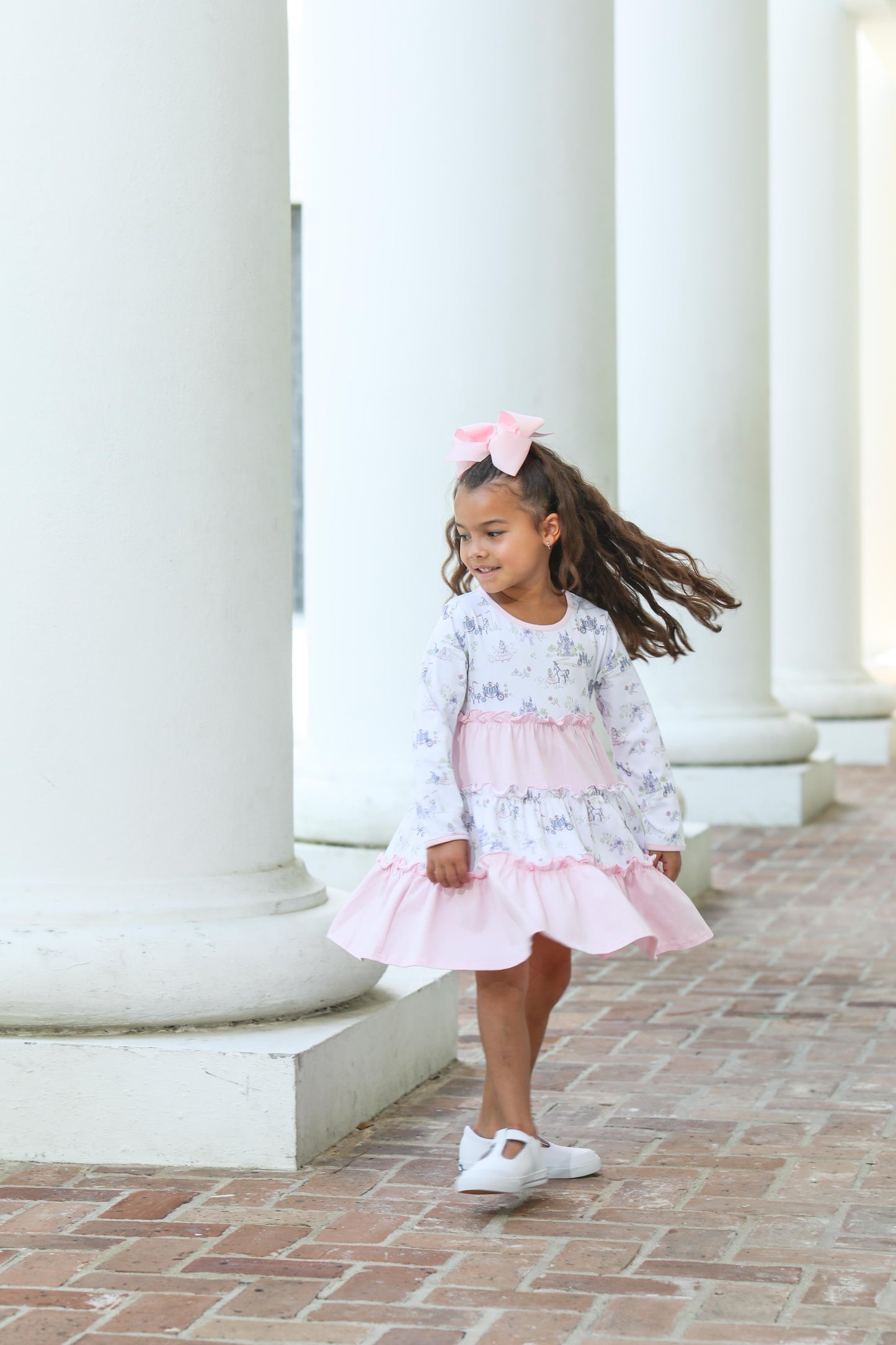 Trotter Street Kids Girls Pink Once Upon a Time Princess Twirl Dress