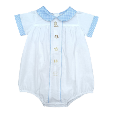 Percy & Tyne Baby Boys Western Theme Bubble - Blue Trim by Percy & Tyne