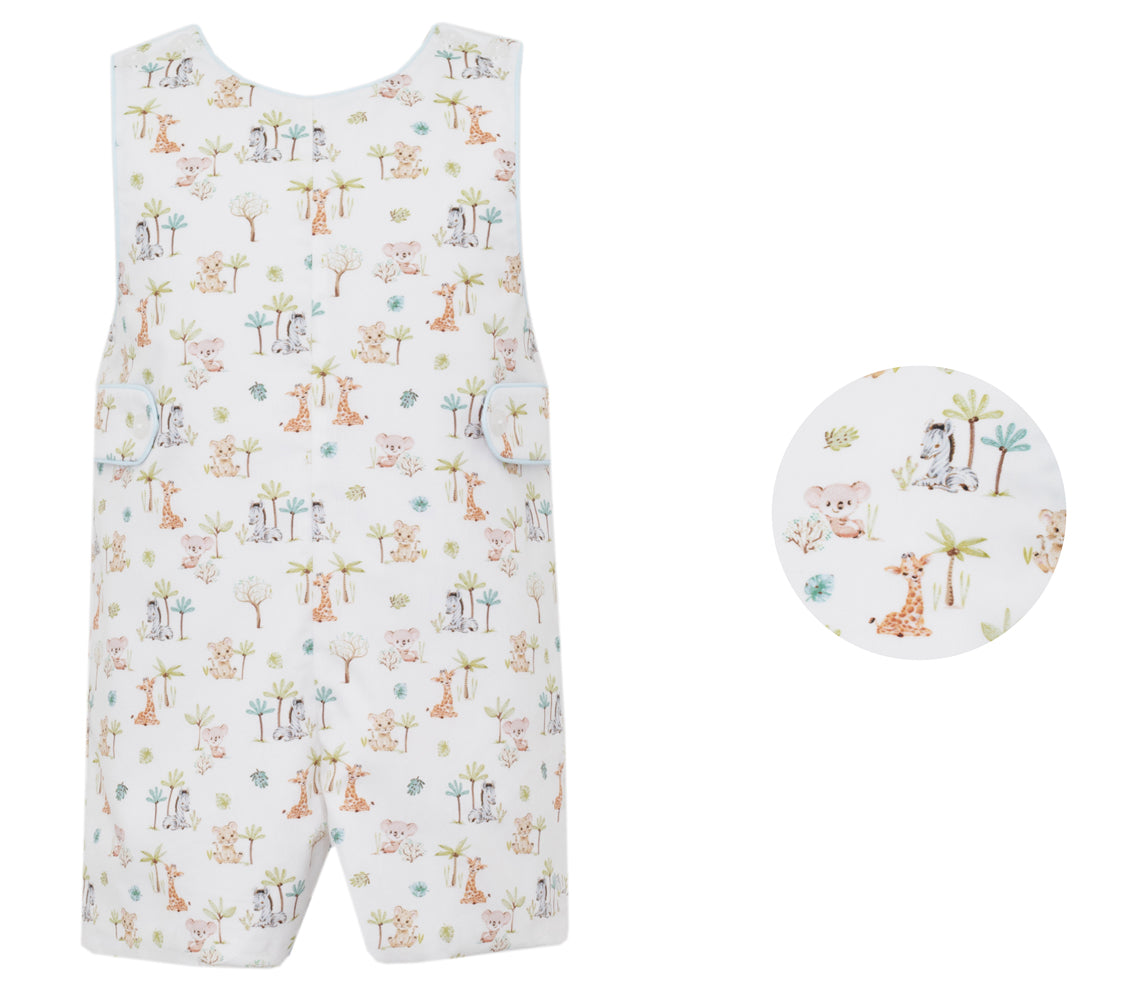 Petit Bebe Boys Safari Animals Print Jon Jon