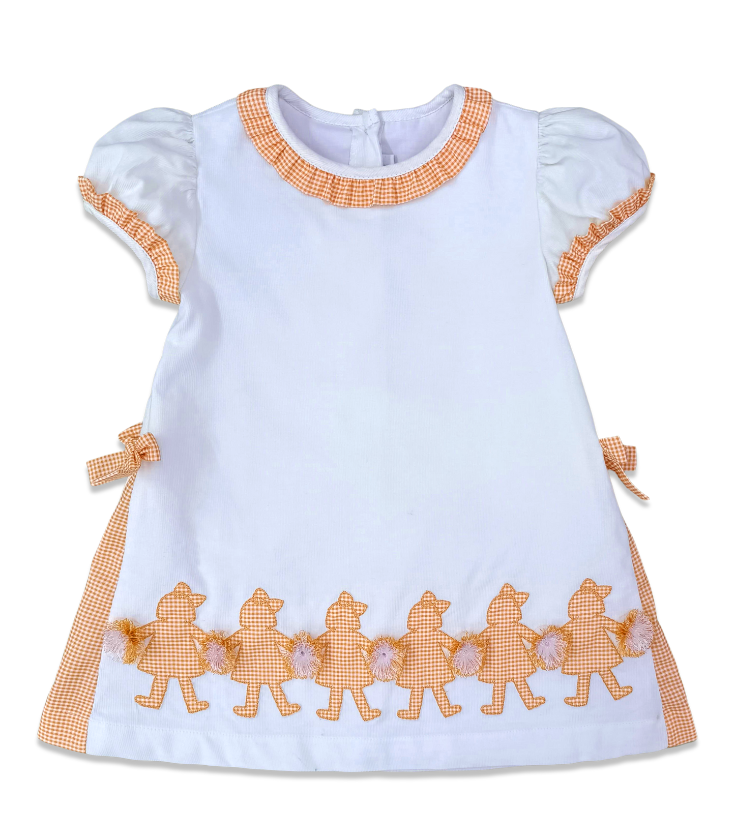 Percy & Tyne Girls Peyton Game Day Dress - Clemson Orange & White