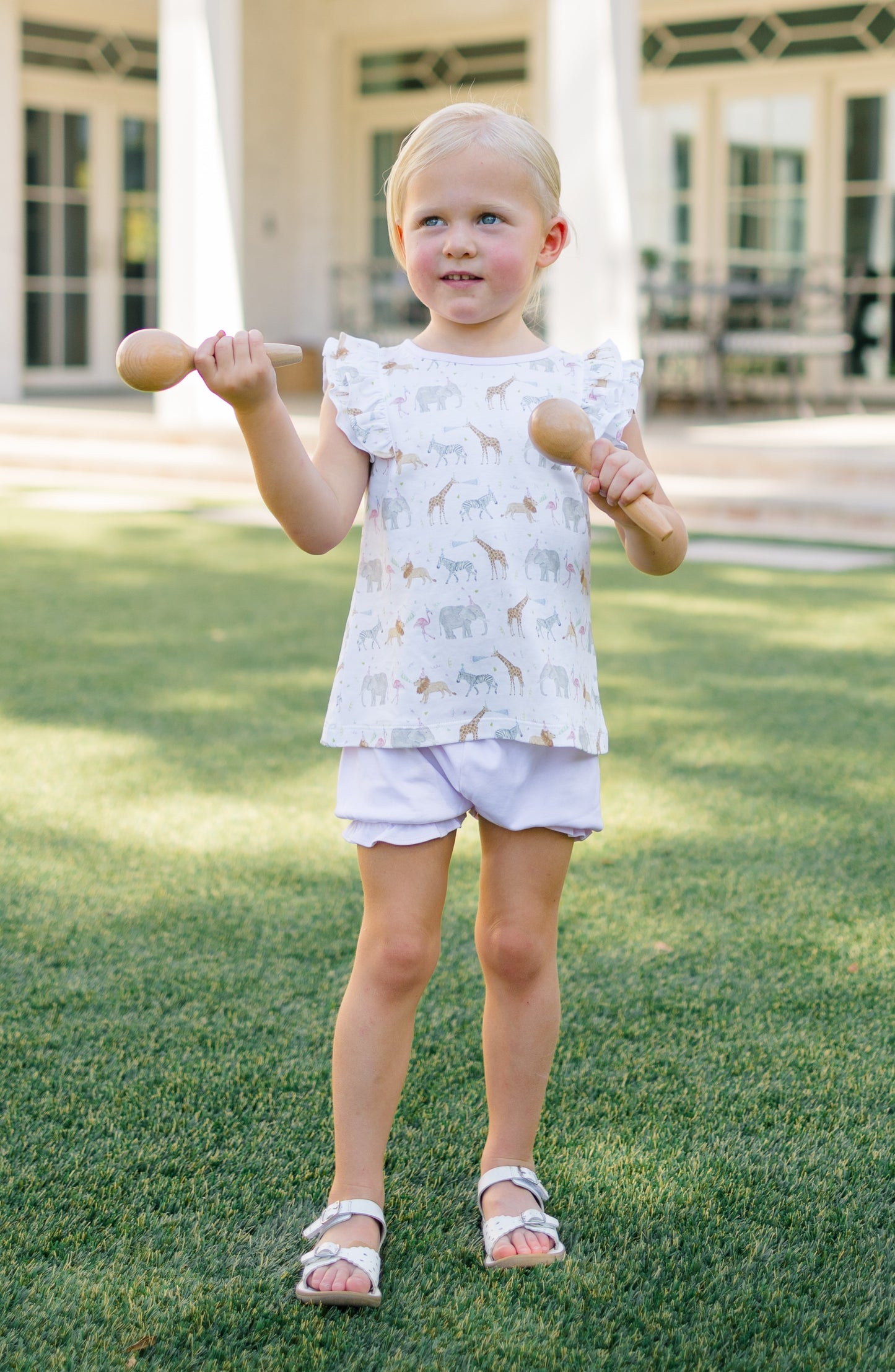Proper Peony Pima Girls Bloomers Set - Party Animals by Proper Peony