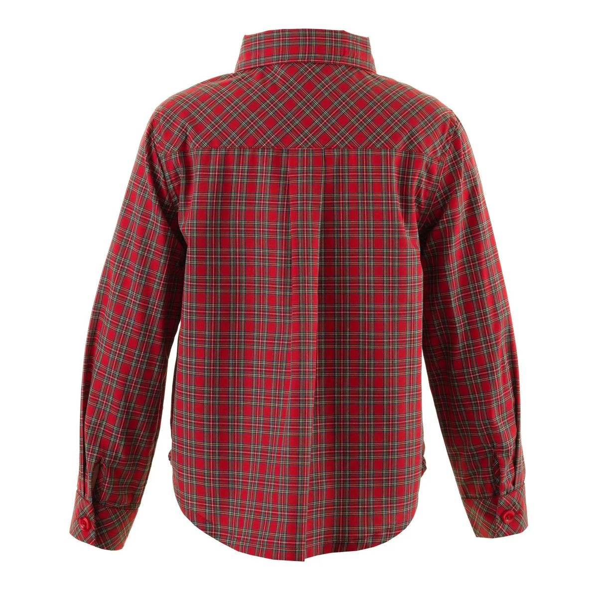 Rachel Riley London Boys Christmas Tartan Dress Shirt - Red Holiday Plaid by Rachel Riley