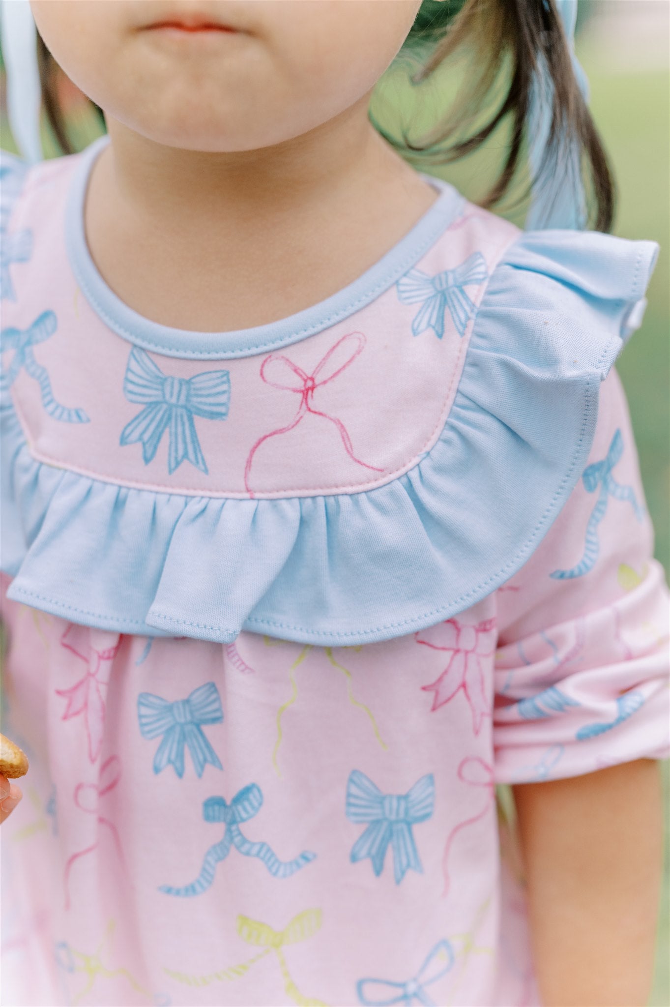 Proper Pima Baby Girls Pink Peony Ribbon Party Bubble