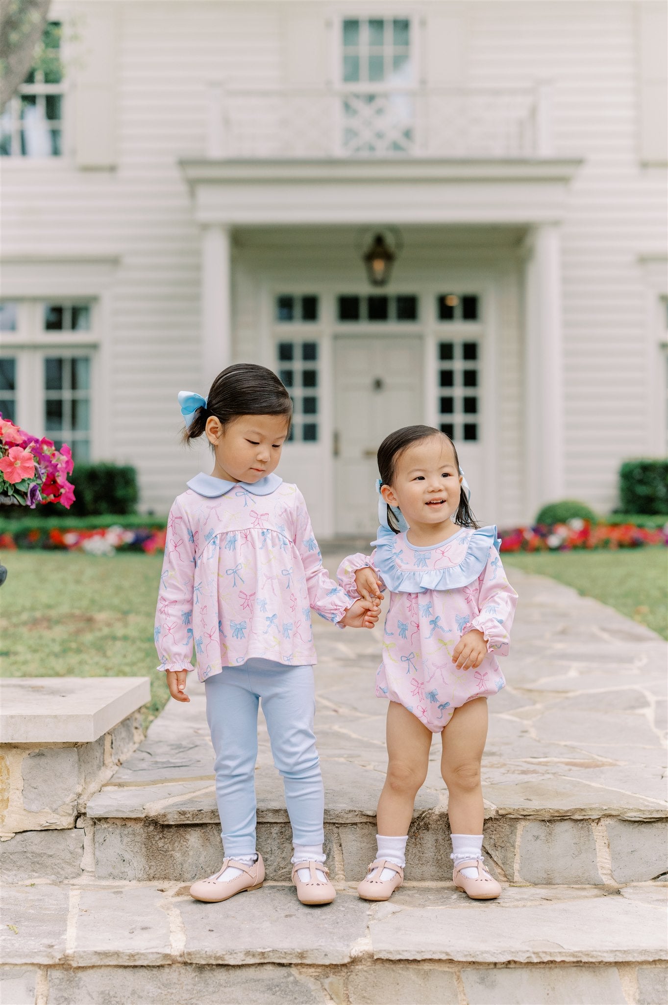Proper Pima Baby Girls Pink Peony Ribbon Party Bubble