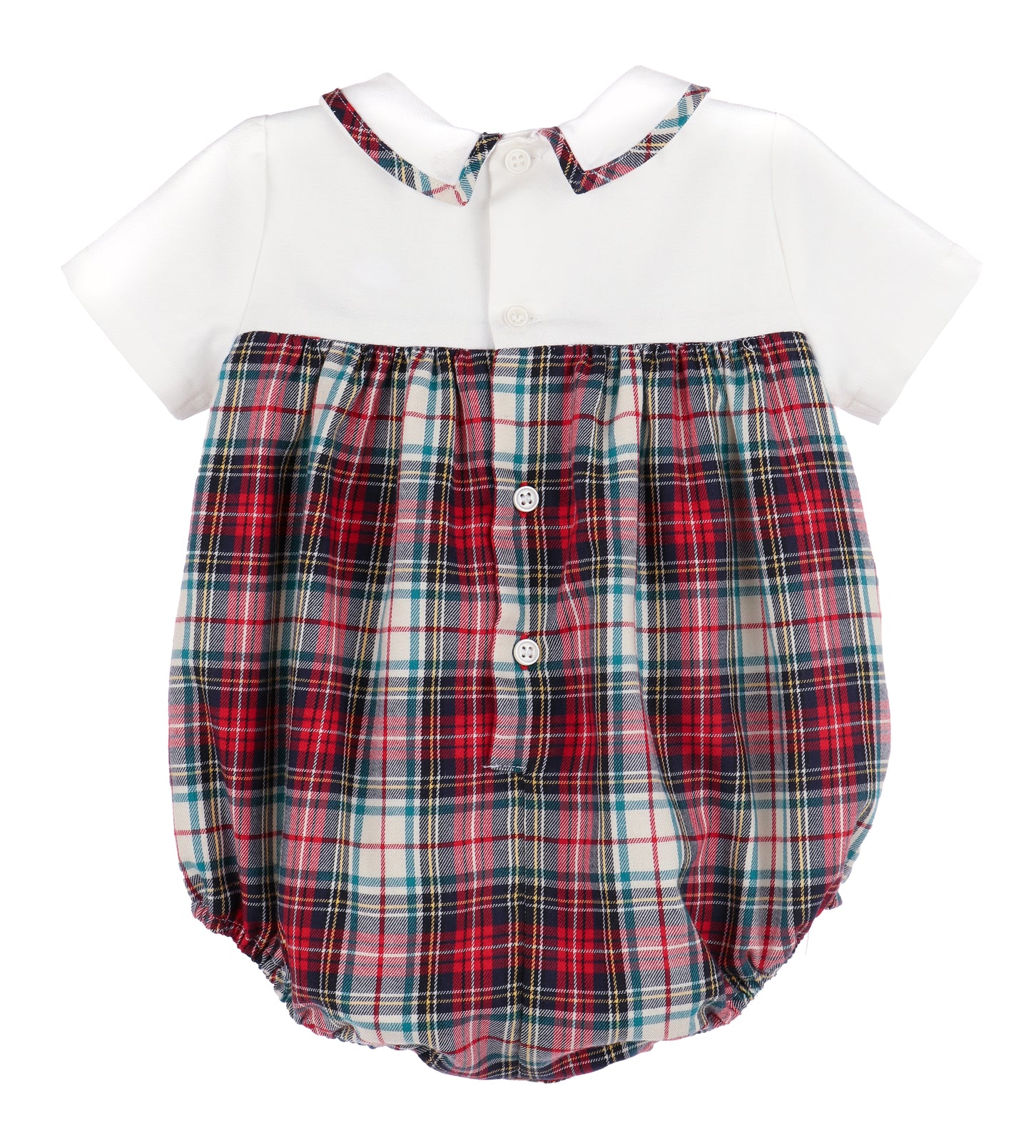 Sophie & Lucas Boys Red Holiday Plaid Christmas Teddy Bear Bubble by Sophie & Lucas