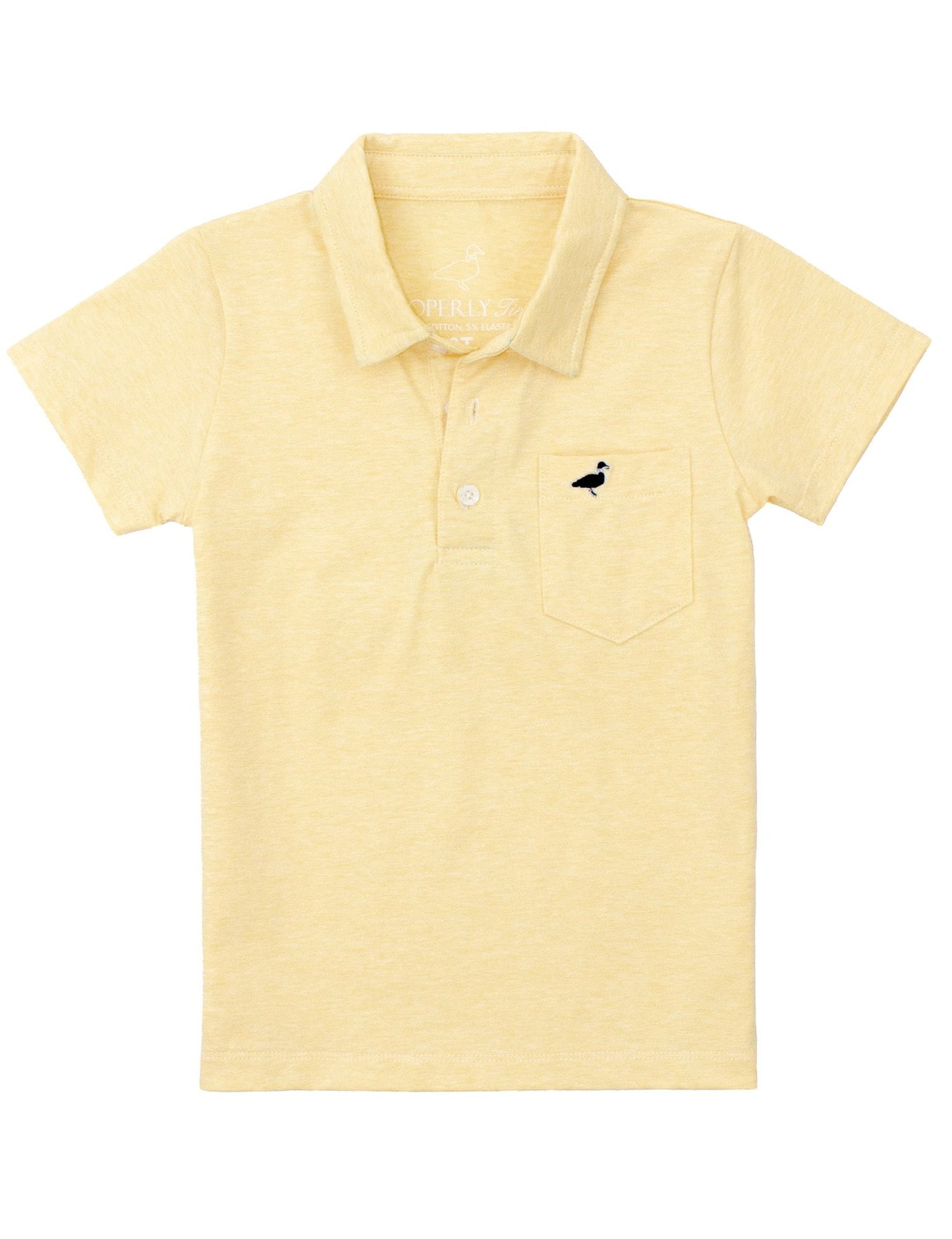 Properly Tied Boys Harrison Pocket Short Sleeve Polo Shirt - Sunburst Yellow by Properly Tied
