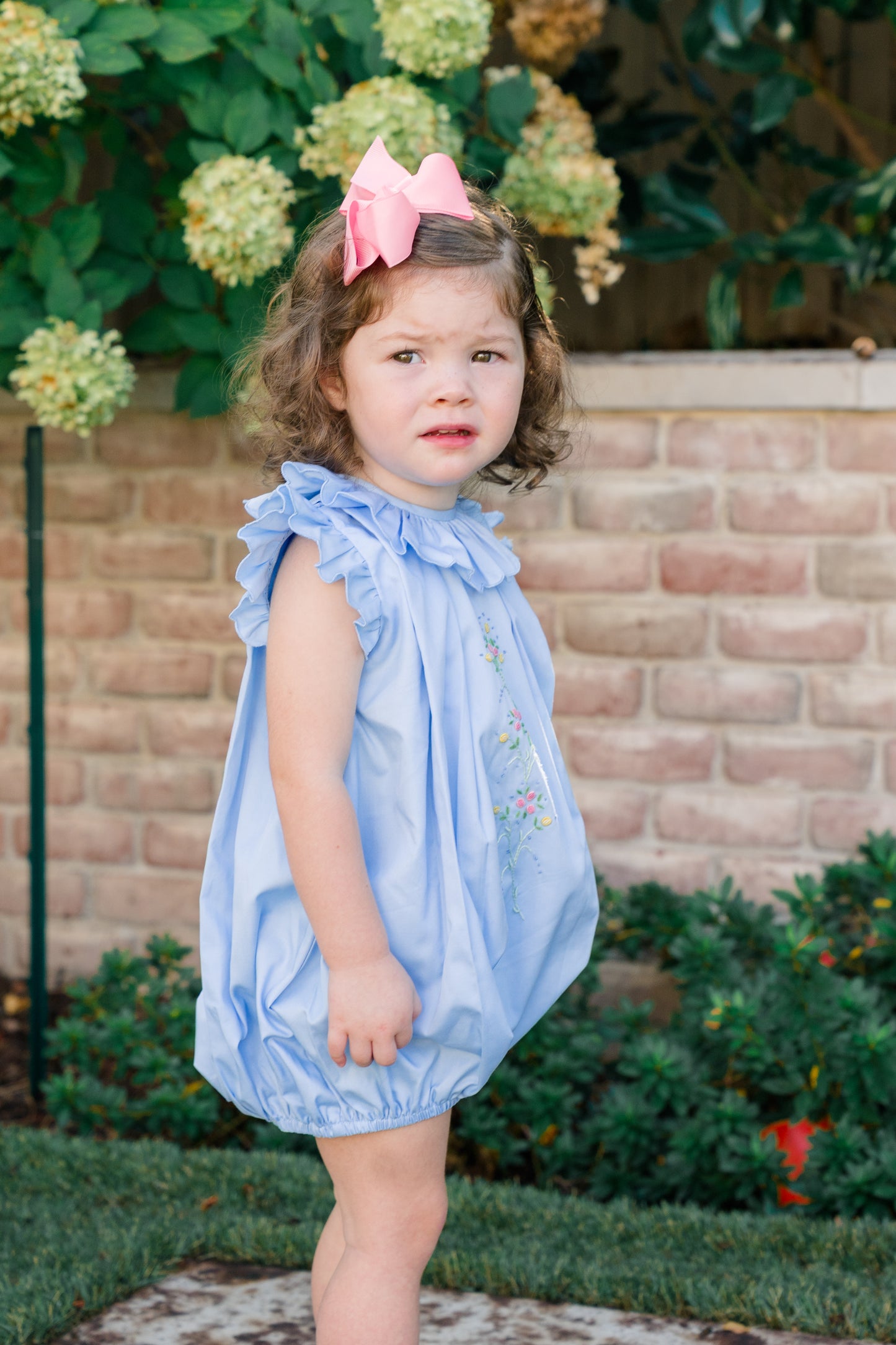 Proper Peony Baby Girls Blue Sid Scallop Pleat Bubble by Proper Peony