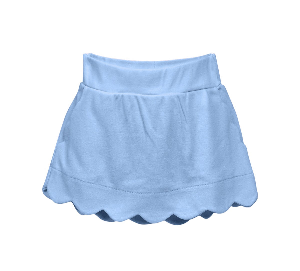 Proper Peony Pima Girls Sophie Scallop Skort - Light Blue by Proper Peony