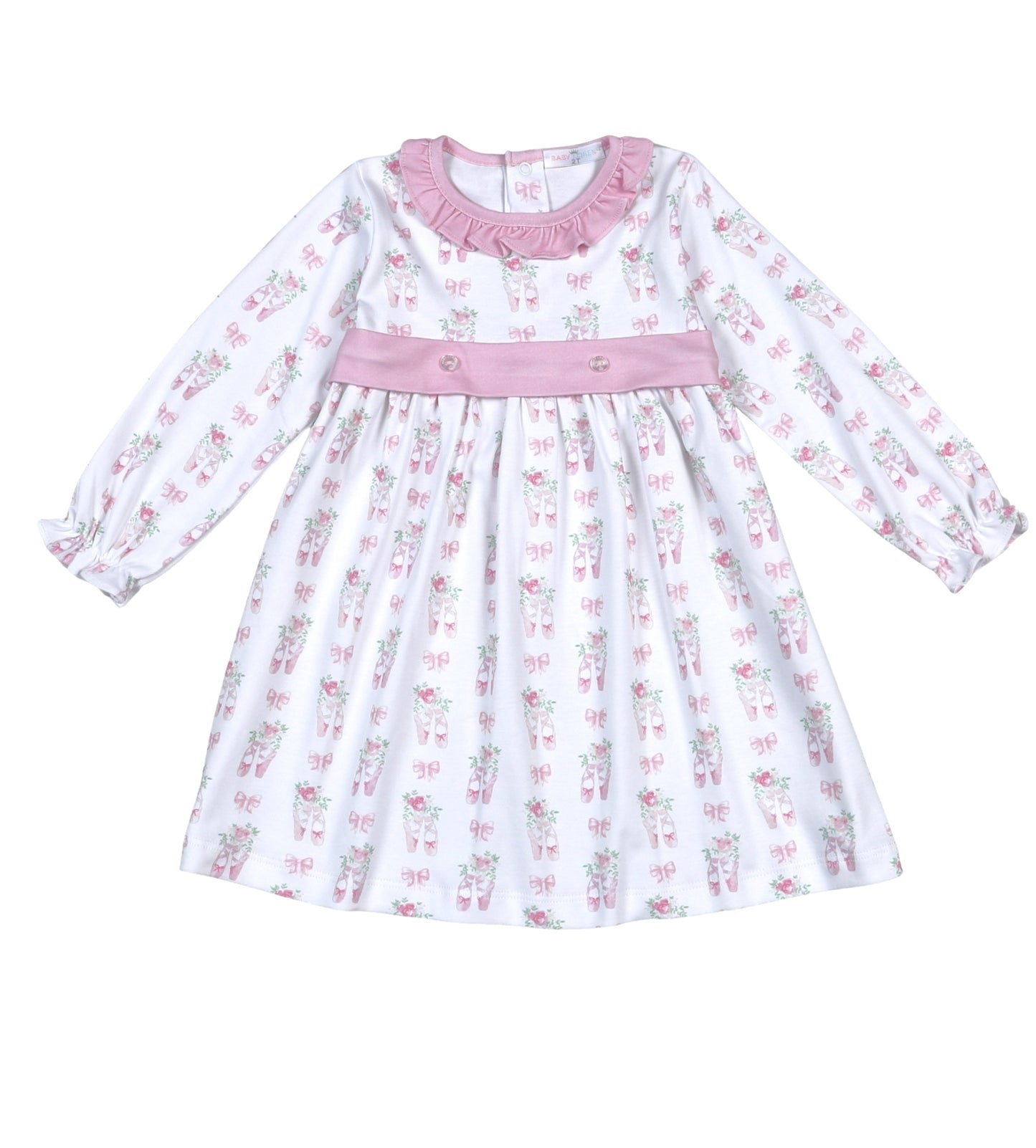 Baby Loren Girls Pink Twinkle Toes Ballerina Dress by Baby Loren
