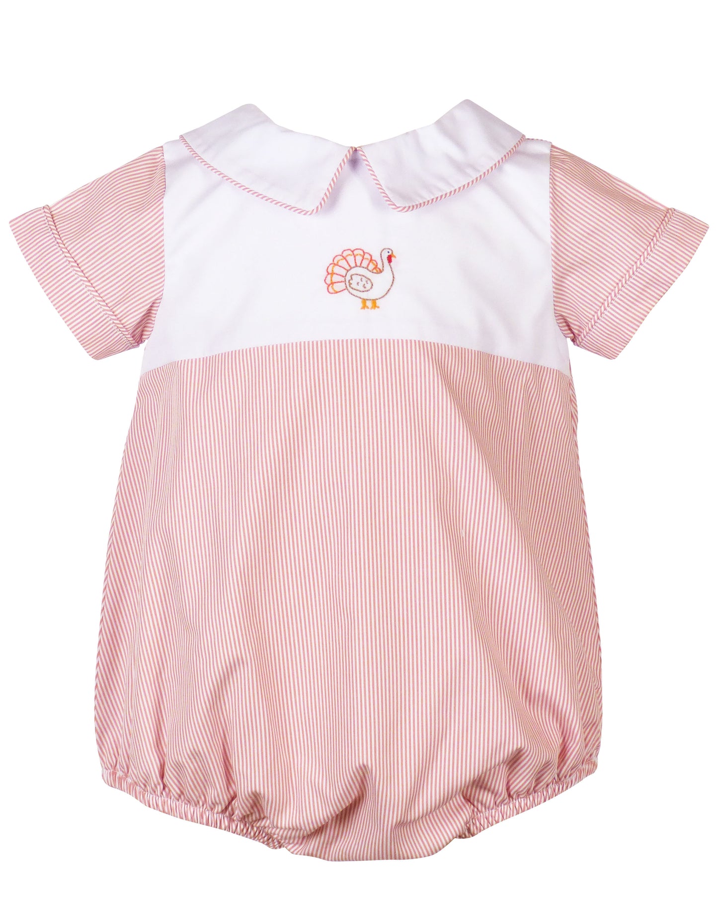 Yellow Lamb Baby Boys Orange Bellamy Bubble - Turkey Embroidery
