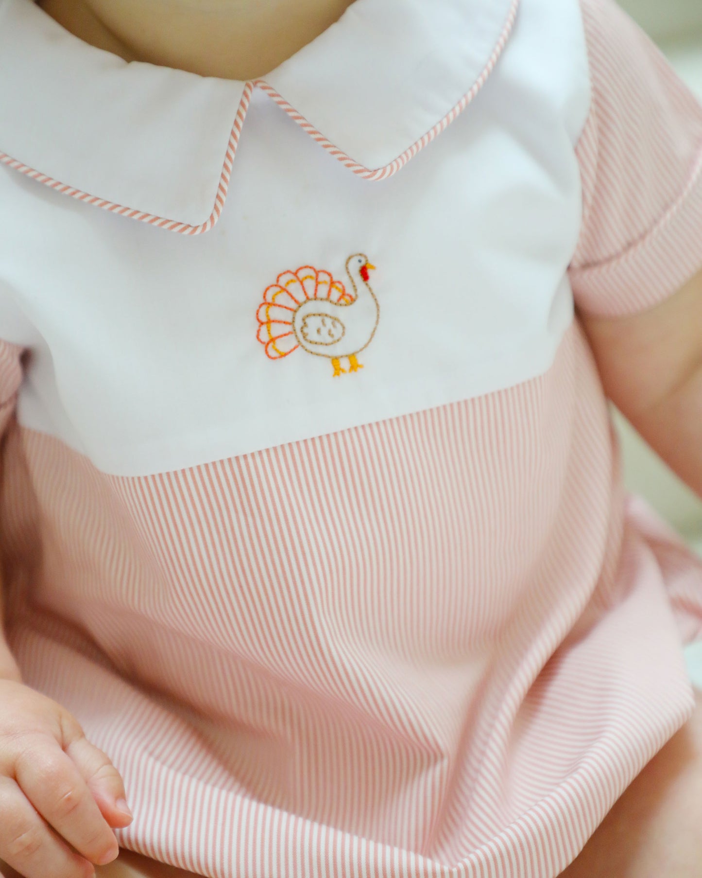 Yellow Lamb Baby Boys Orange Bellamy Bubble - Turkey Embroidery