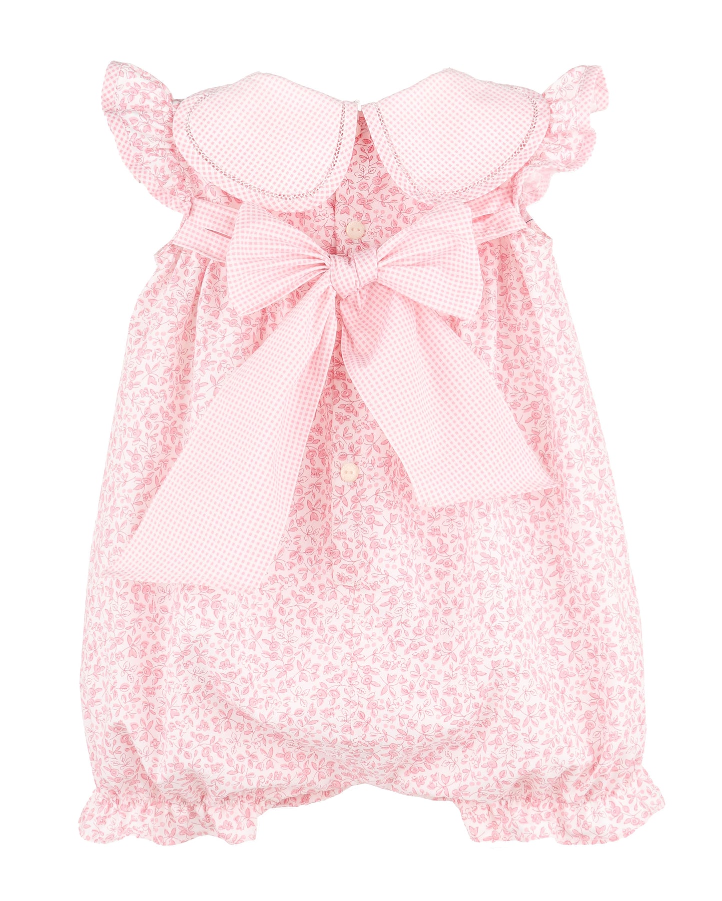 Sophie & Lucas Girls Blooms Petal Romper - Bow on Back - Pink by Sophie & Lucas