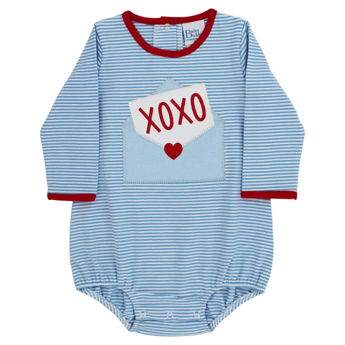 Bailey Boys Blue Knit Love Letters Bubble