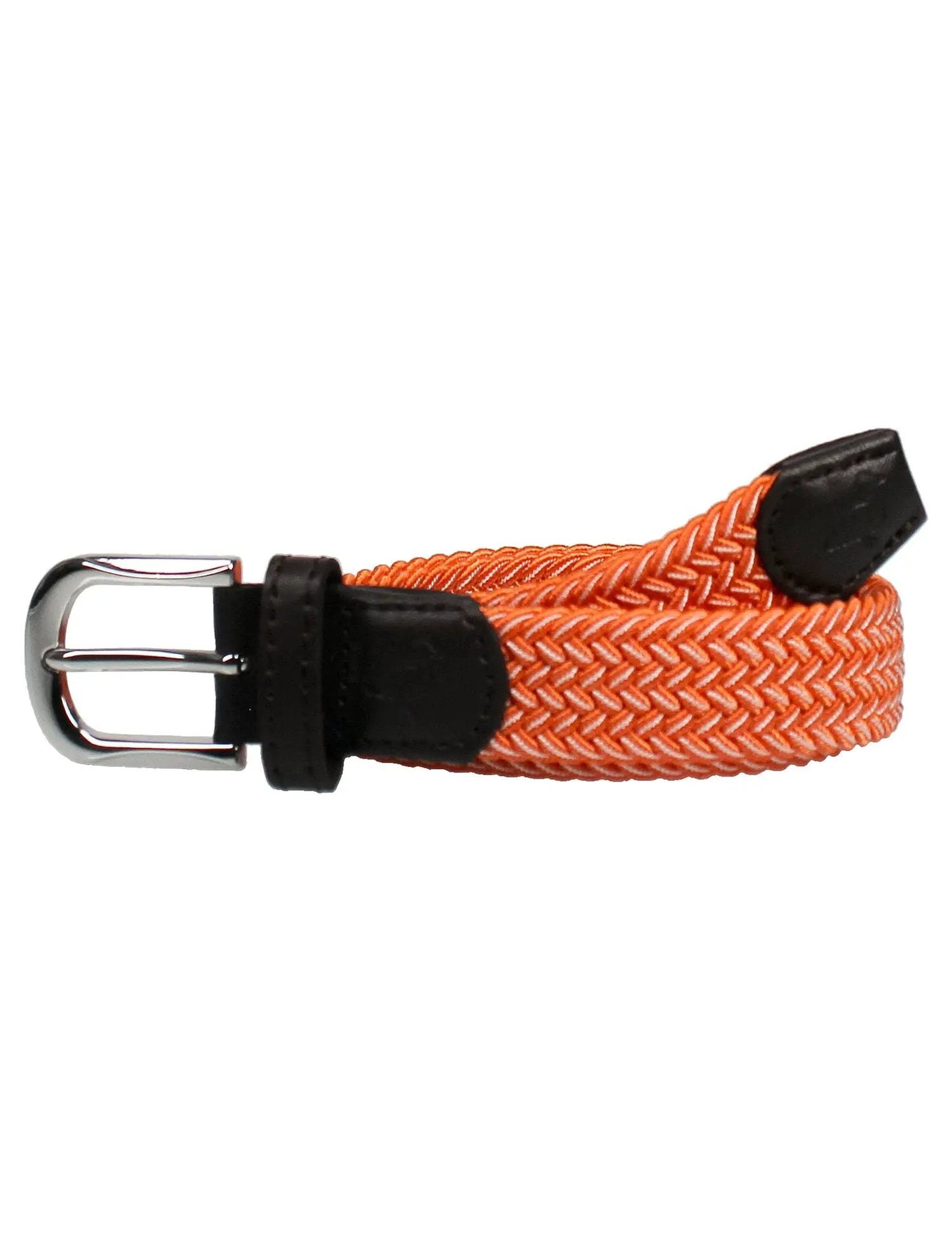 Properly Tied Boys Country Club Stretch Belt - Orange & White