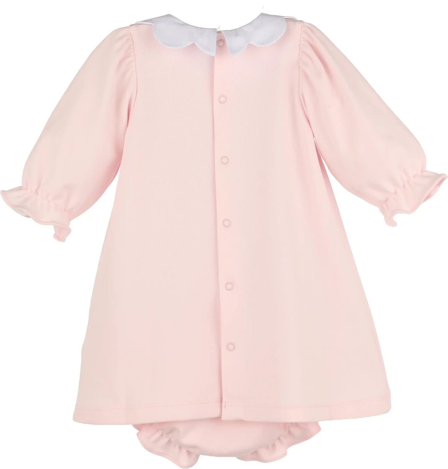 Luli & Me Girls Pink Warm Winter Home Dress