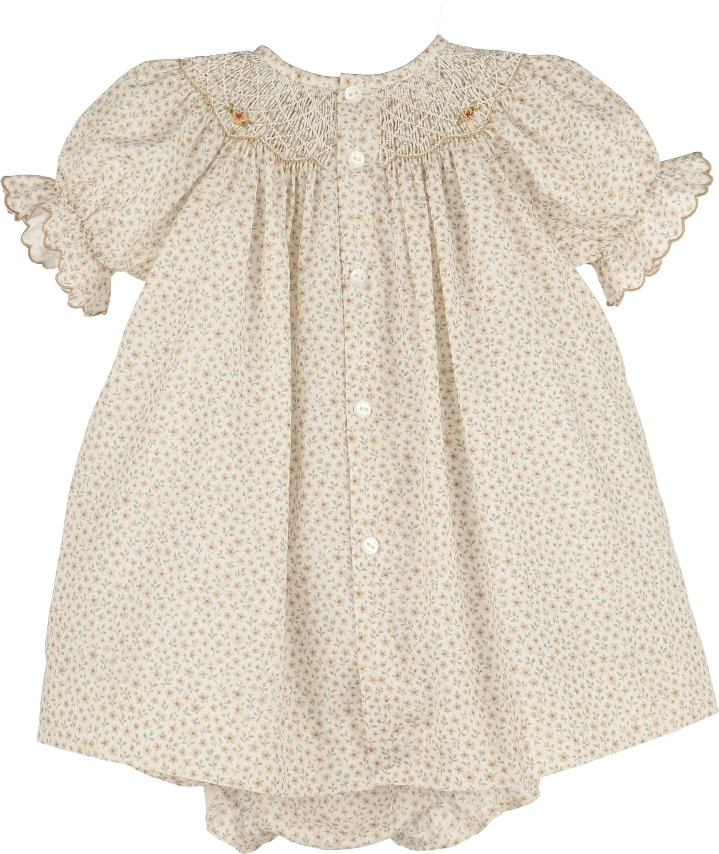 Luli & Me Girls Forest Fairy Bishop Dress - Yellow