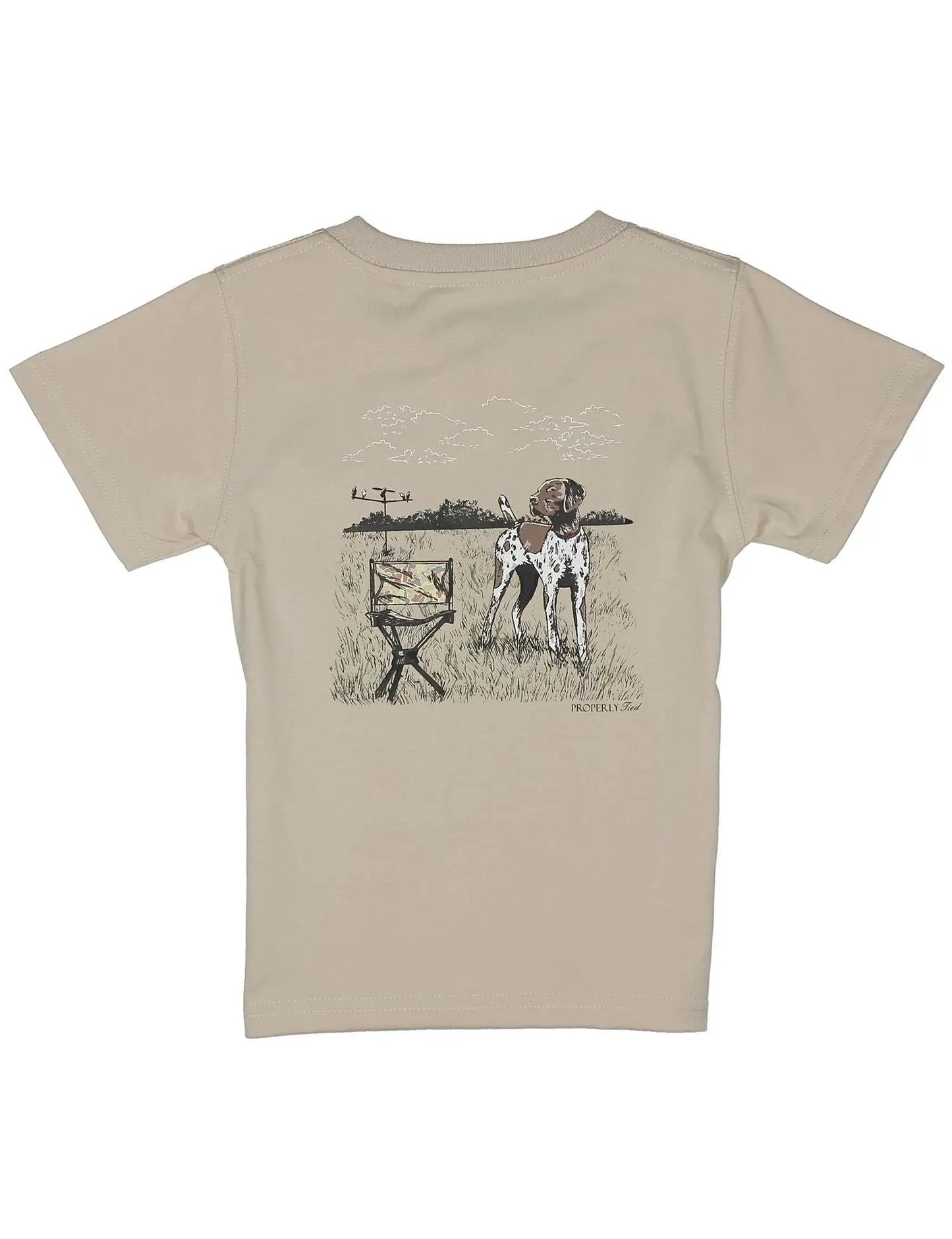 Properly Tied Boys Tan Linen Dove Hunt Short Sleeve Shirt