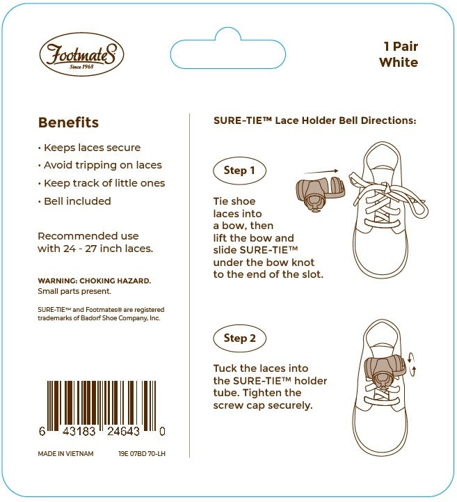 Footmates Baby Shoes Accessory - SURE-TIE Lace Holder Bell