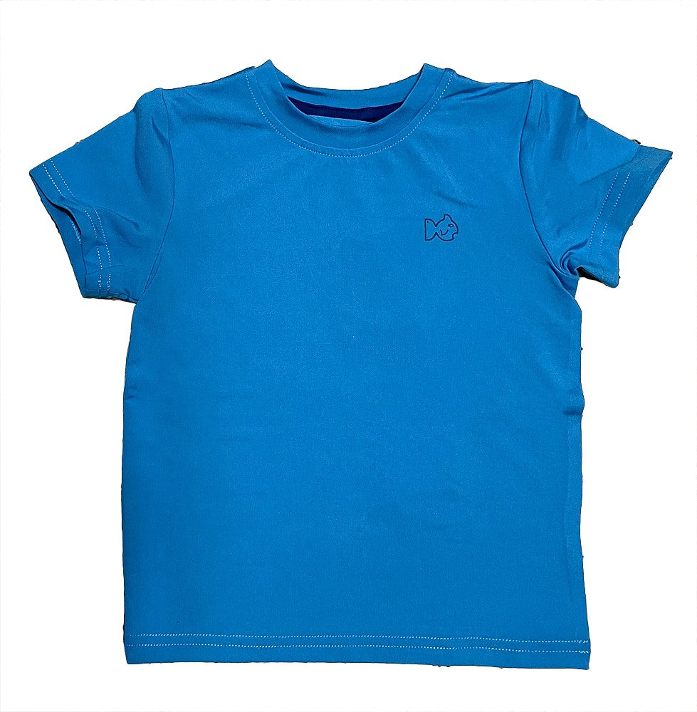 Prodoh Pro Performance Tee Shirt - Swim Cap Blue with Mahi Mahi Fish