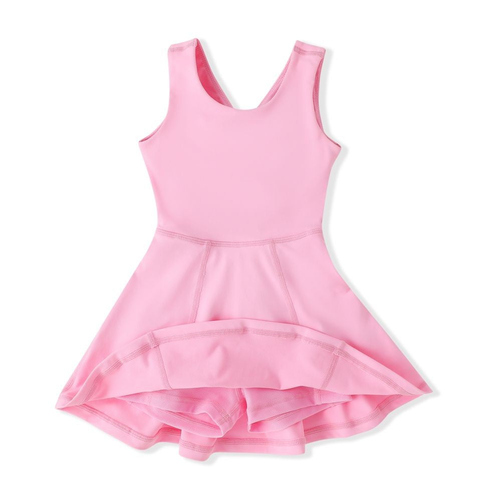 Swoon Baby Girls Active Athleisure Tennis Dress - Light Pink