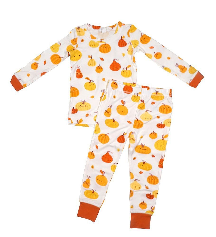 Angel Dear Kids Loungewear Set - Orange Pumpkins