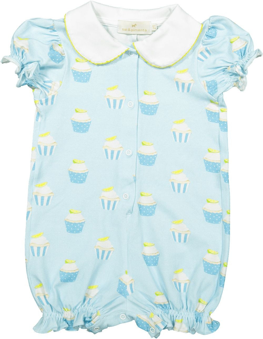 Sal & Pimenta Baby Girls Bubble - Aqua Blue Sugar High Cupcakes