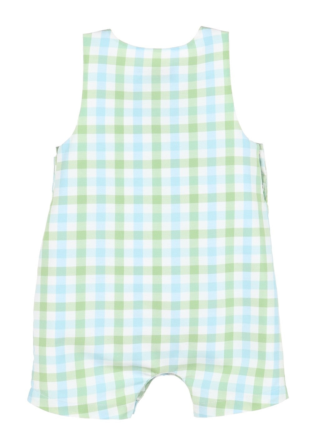 Sophie & Lucas Boys Blue & Green Plaid Pocket Jon Jon
