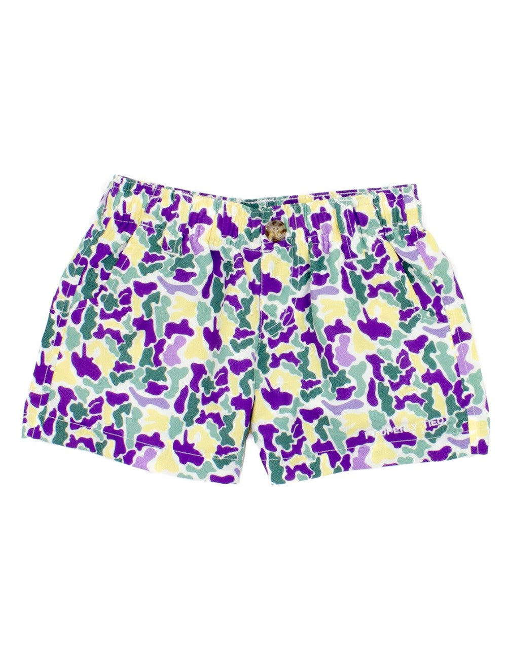 Properly Tied Boys Mallard Shorts - Mardi Gras Camo