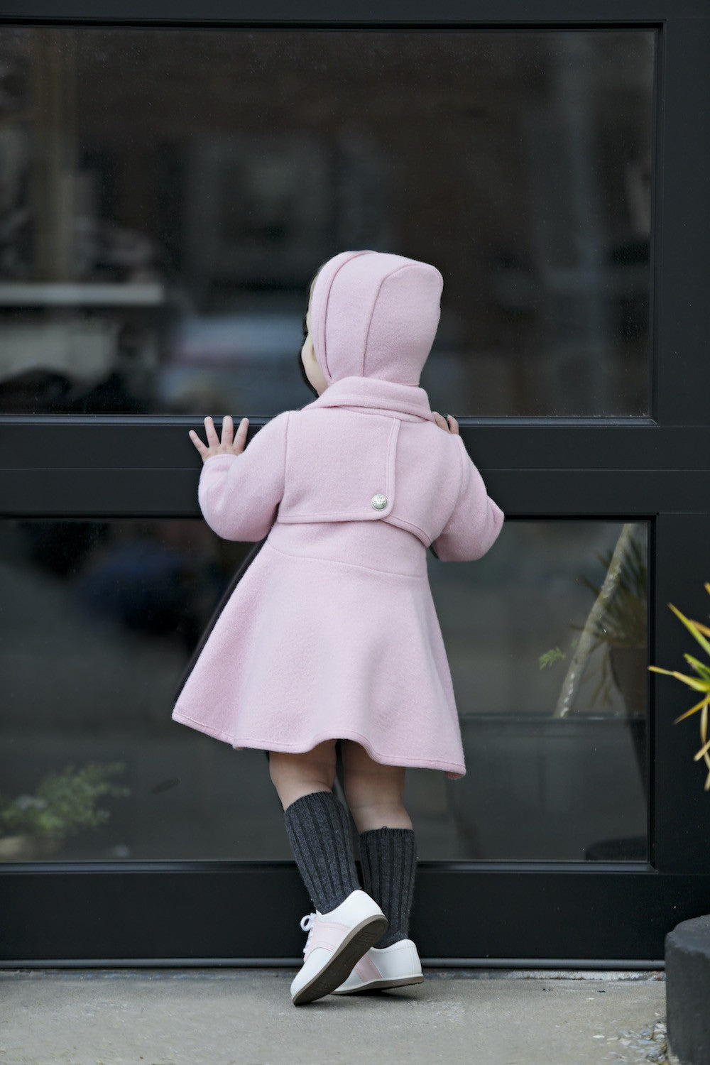 Marae Girls Dress Coat - Double Breasted Twirl Coat - Rosa Pink