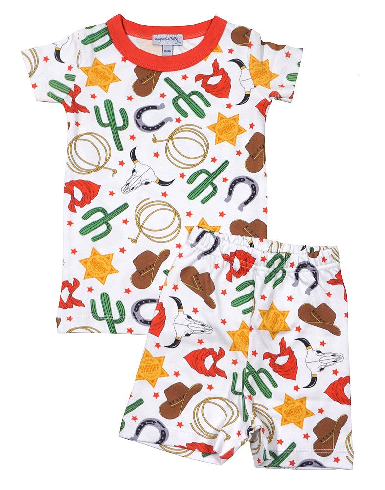 Magnolia Baby Little Boys Western Cowboy Dreams Short Pajamas