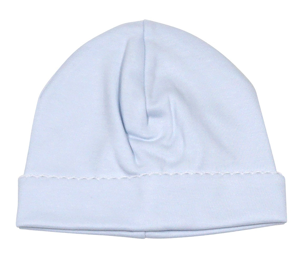 The Proper Peony Layette - Baby Boys Pima Cotton Cap Hat - Blue by Proper Peony