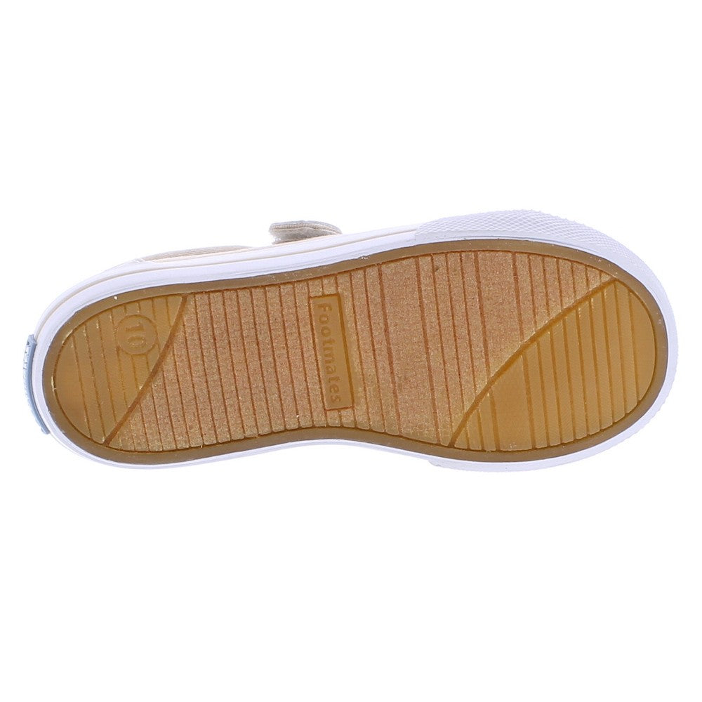 Footmates Kids Shoes - Jordan Vulcanized Canvas with Velcro - Stone