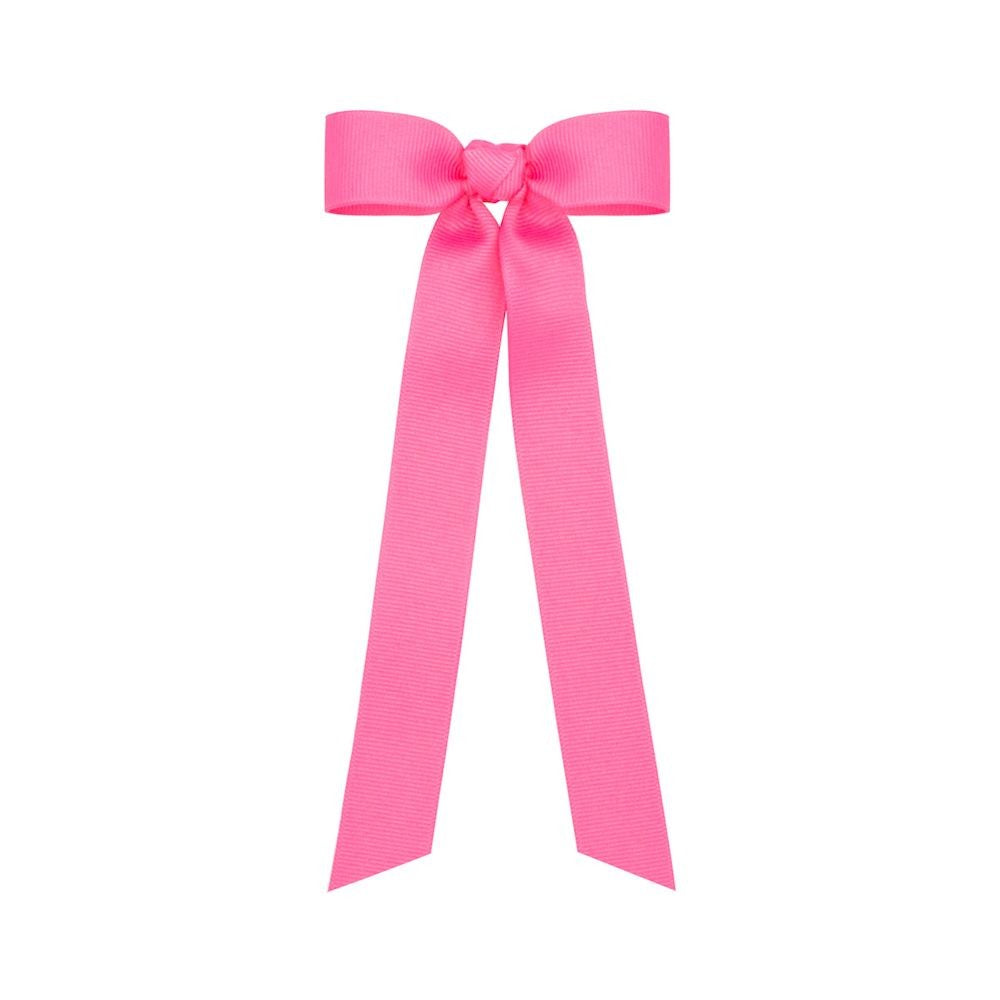 Wee Ones Girls Grosgrain Bow with Streamer Tails - Hot Pink by Wee Ones