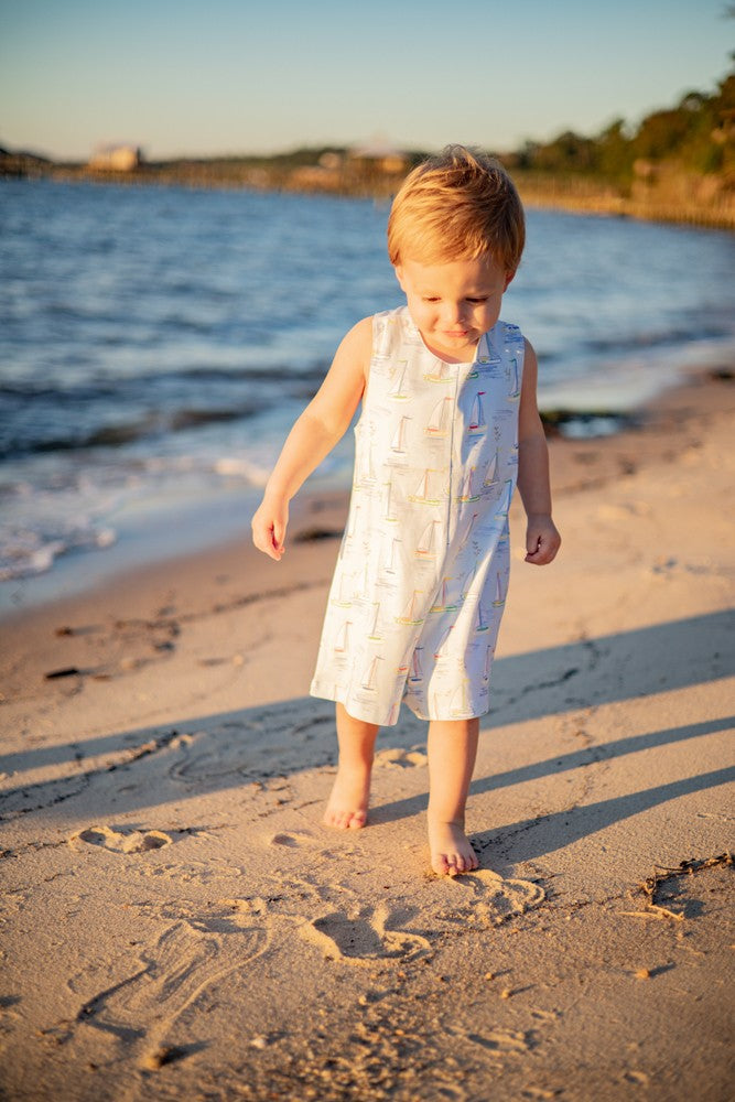Proper Peony Pima Boys Blue Mariner Boats Jon Jon by Proper Peony
