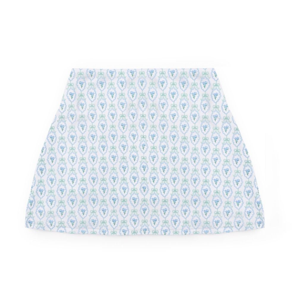 Lila & Hayes Girls Margot Performance Skirt - Blue Hampton Blooms