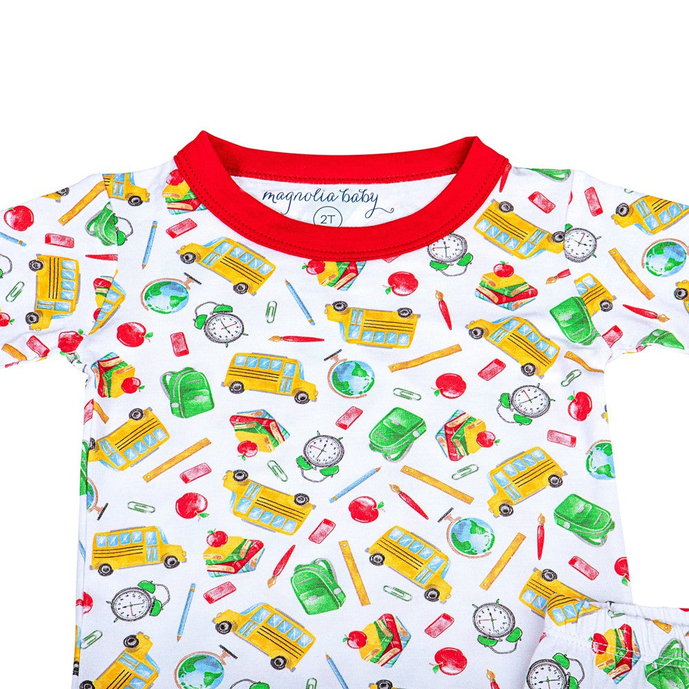 Magnolia Baby Smarty Pants Back to School Red Long Pajamas by Magnolia Baby