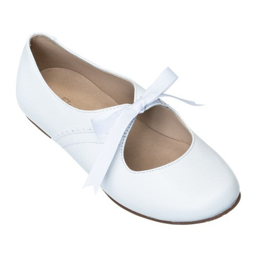 Elephantito Girls Sabrina Mary Janes with Bows - White