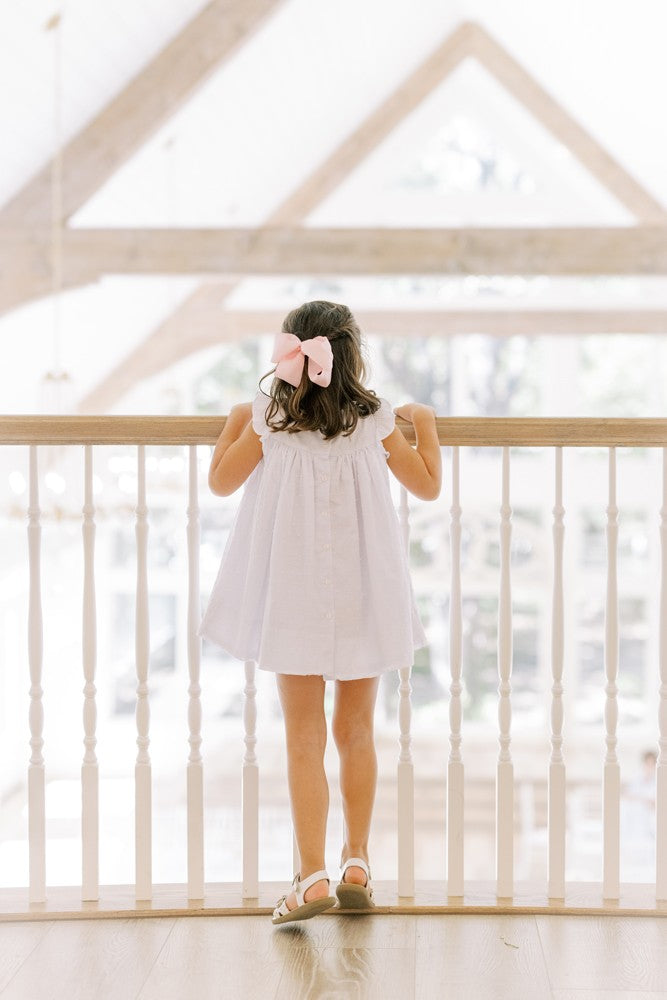 Proper Peony Girls White Sicily Swiss Dot Dress