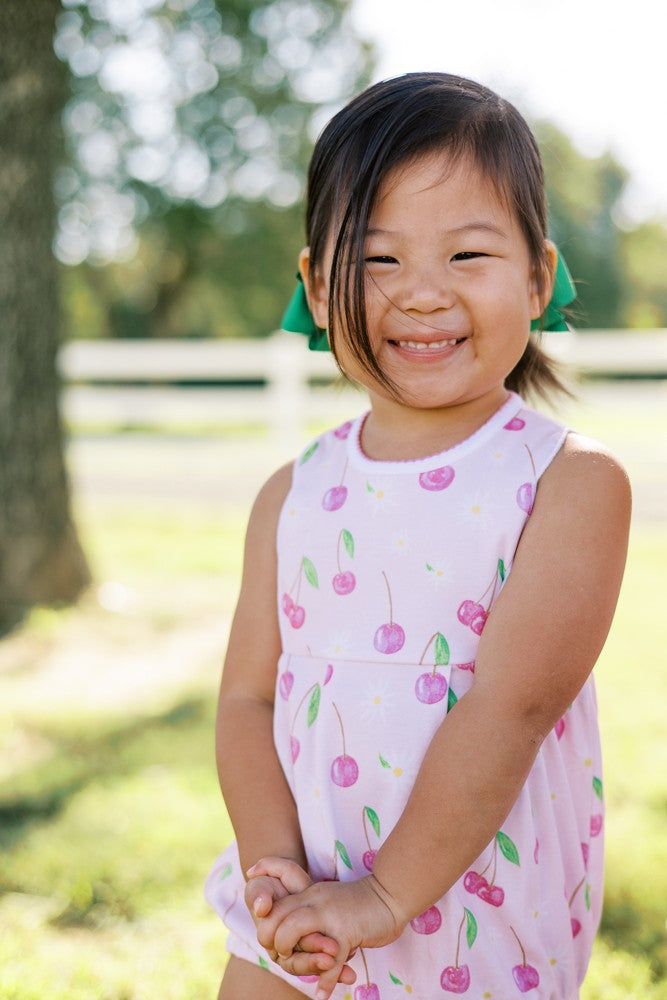 Proper Peony Pima Baby Girls Pink Cherry Blooms Bubble by Proper Peony